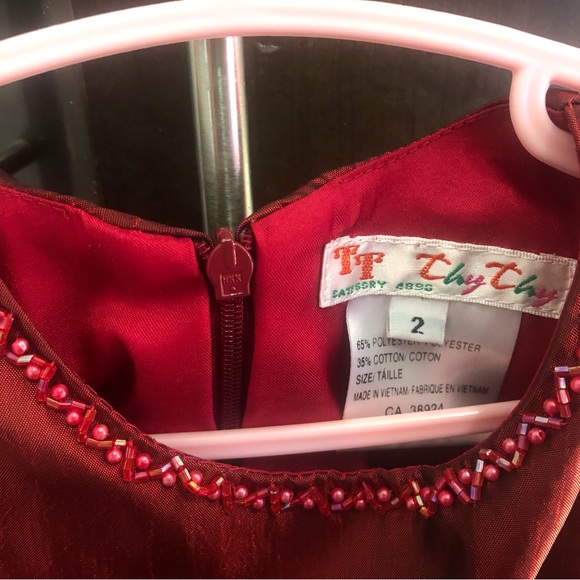 2t thy thy dress red/burgundy - Picture 6 of 6